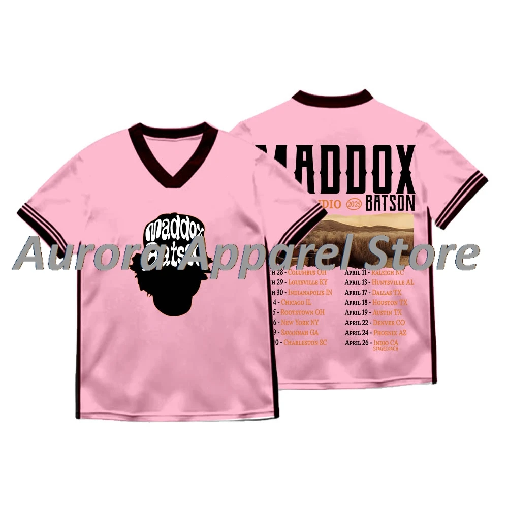 Maddox Batson Road To Indio Tour Merch футболки с v-образным вырезом косплей женская и мужская