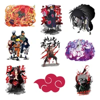 naruto iron on patches stripes heat transfer stickers anime men t shirt diy applications for clothing custom patch free shipping