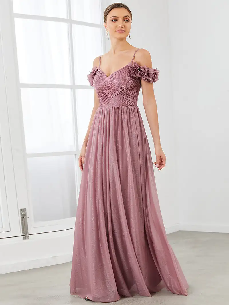 

Женское вечернее платье в пол Ever Pretty, длинное ТРАПЕЦИЕВИДНОЕ ПЛАТЬЕ с открытыми плечами, цветочным принтом, V-образным вырезом, для выпускного вечера, 2023
