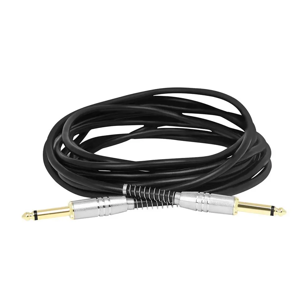 

YOUZI 6.35mm Electric Guitar Effector Cable Noise Reduction Audio Cable 5 Meters For Folk Guitar Bass Speaker