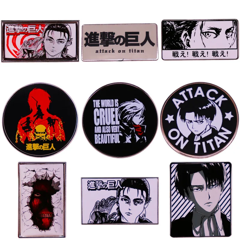 

Captain Levi Attack on Titan Brooches Enamel Pin Brooch Badge Lapel Pins Hard Metal Alloy Jacket Decoration Ornaments Jewelry