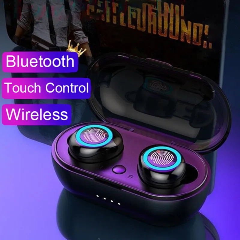 

TWS-стереонаушники Y50 с поддержкой Bluetooth и зарядным футляром
