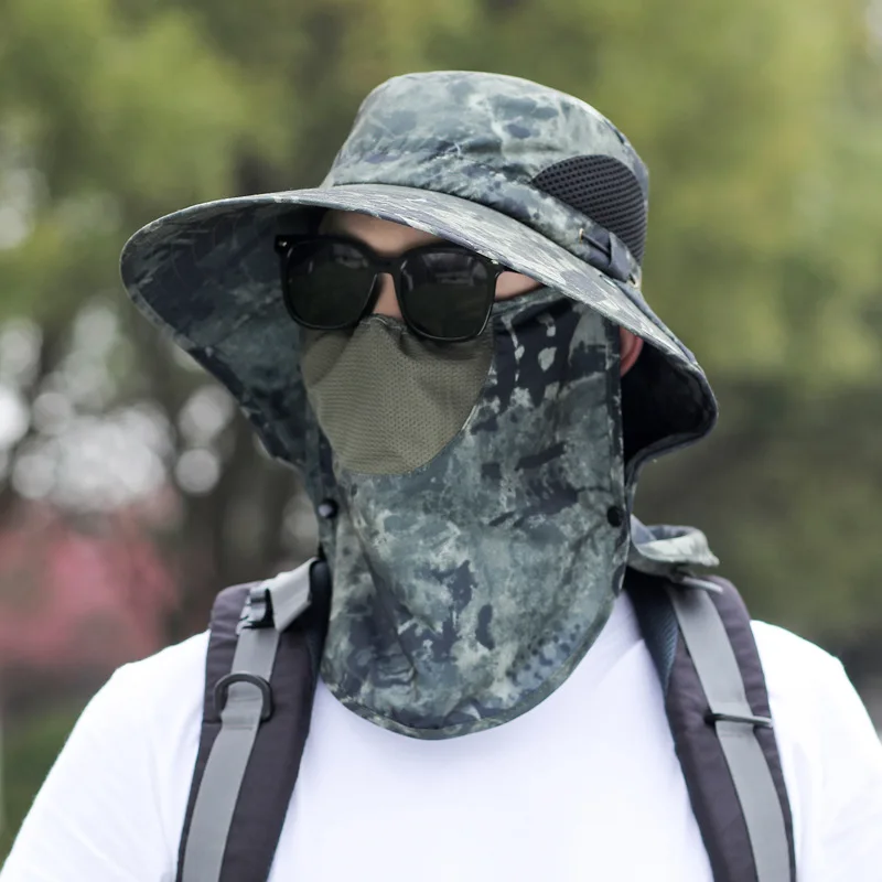 

Face Protection Hat Men's Summer Sunscreen Sunshade Hat Outdoor Breathable Men's Cycling Fisherman's Hat Mountaineering Fishing
