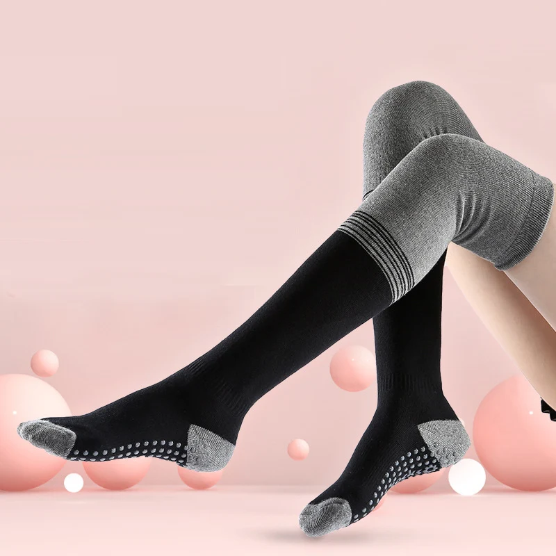 Women's five finger socks shoes indoor sports fitness yoga socks professional anti-skid long tube pilates pure cotton socks