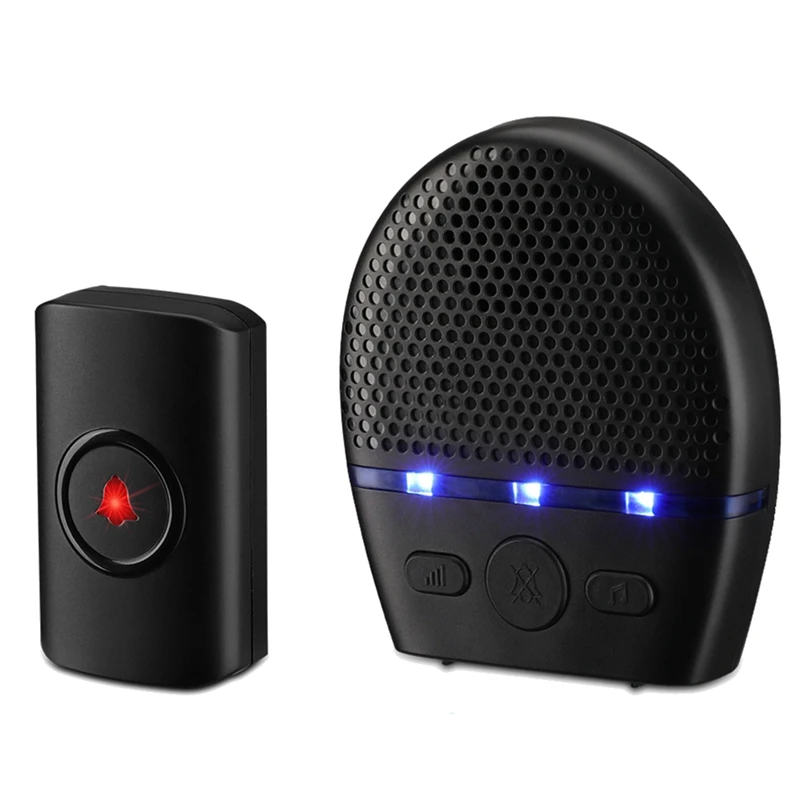 

Беспроводной дверной звонок, водонепроницаемый, с дистанционным управлением 300 м, со светодиодной вспышкой, охранная сигнализация, уличный ...