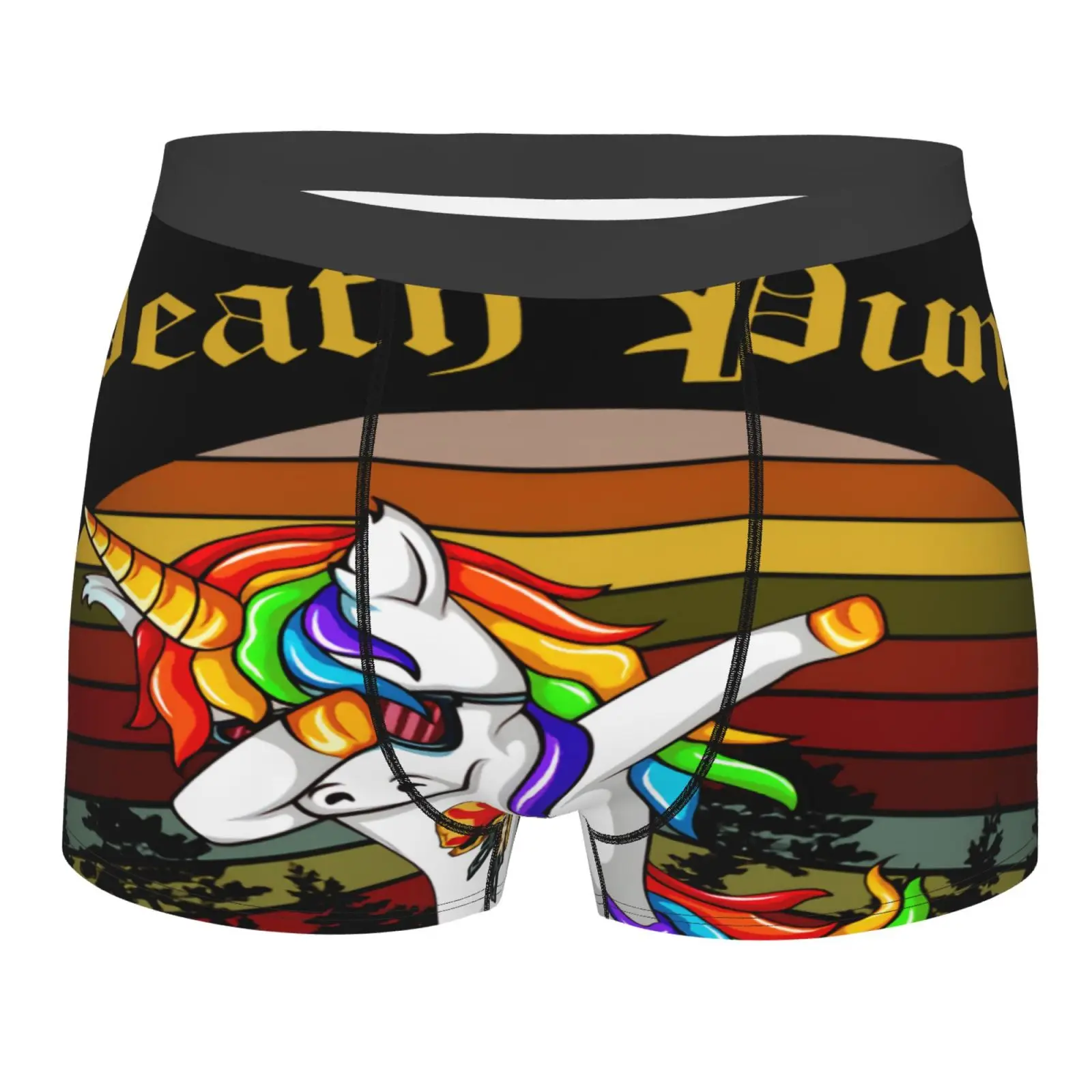 

Трусы мужские с принтом единорога, длинные штаны с принтом Five Finger Death Punch, из полиэстера, белые