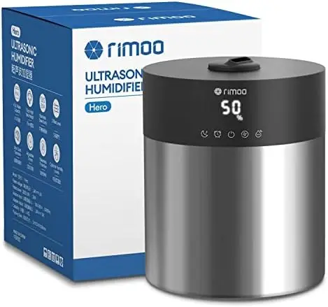 

for Bedroom Large Room, Ultrasonic Cool Mist Humidifier with Stainless Steel Tank for Boiling Cleaning, Top Fill Humidifier with