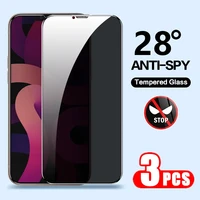 3pcs full cover privacy screen protectors for iphone 13 12 11 pro max anti spy protective glass for iphone xs max xr 7 8 6s plus