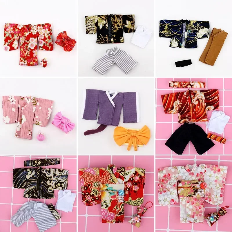 Ob11 Одежда Японское мужское и женское кимоно 1/12 BJD костюм GSC глиняная голова можно