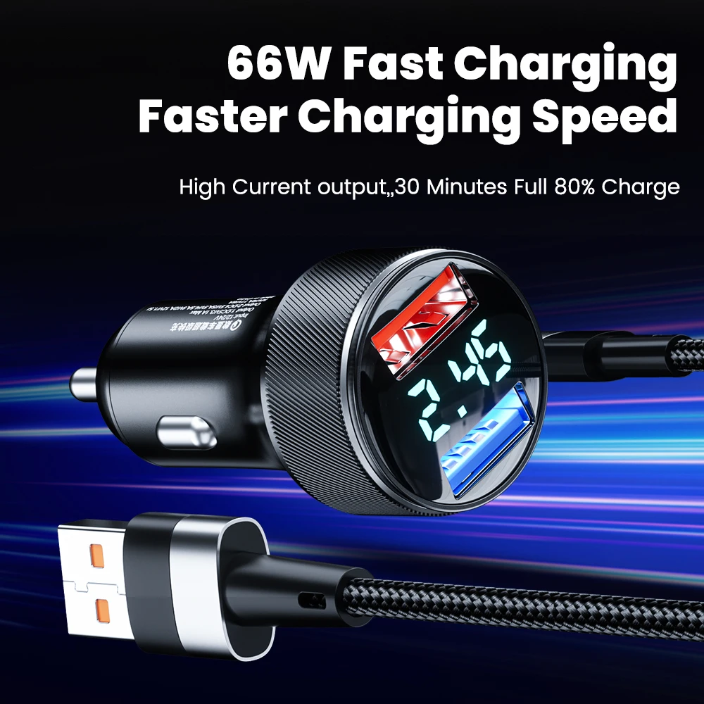Автомобильное зарядное устройство Elough с USB C прикуриватель быстрая зарядка QC3.0 в