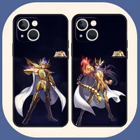 anime gold saint phone case funda for iphone 12pro 13 11 pro max xr x xs mini pro max for 6 6s 7 8 plus design shell