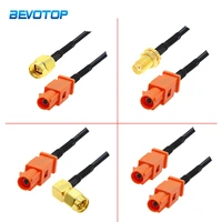 new orange extension fakra m male to sma type malefemale connector rf coaxial cable rg174 pigtail jumper adapter