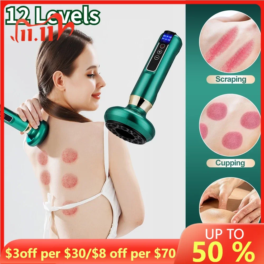 

Electric Vacuum Massager Body Suction Cup Vacuum Cupping Massage Guasha Scraping Fat Burner Slimming Cupping Device