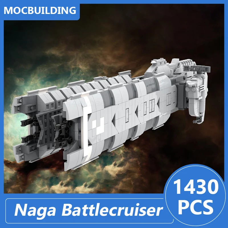 

Naga Battlecruiser 1/1500 Scale Model Moc Building Blocks Diy Assemble Bricks Space Creative Children Xmas Toys Gifts 1430PCS