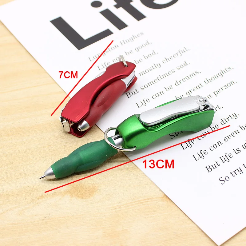 1 шт. модная многофункциональная металлическая шариковая ручка с цепочкой для