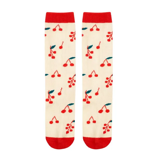 Детские носки новые корейские детские длинные хлопковые средней длины ярких