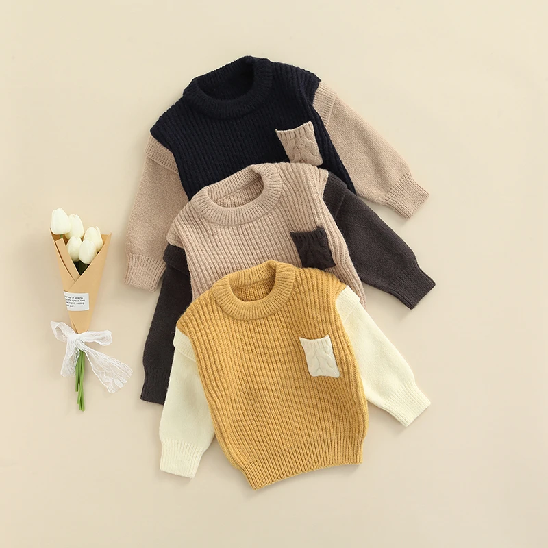 

Свитер с круглым вырезом и длинным рукавом, свободного покроя