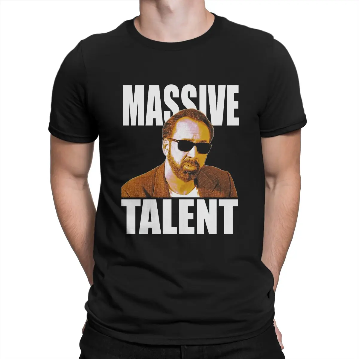 

The Unbearable Weight of Massive Talent Movie Men's TShirt Nicolas Cage Massive Talent Essential Individuality T Shirt Graphic