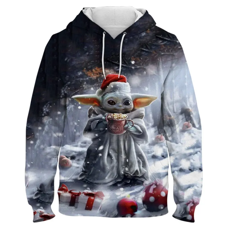 

Master Yoda Men's Oversized Hoodie Disney Star Wars 3D Print Women Pullover Cartoon Anime Casual Boy Girl Kids Sweatshirt