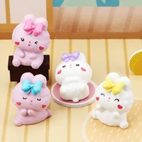 girls heart miniatures rabbit figurines cake baking decor kawaii desk home accessories living room decoration adornos para casa