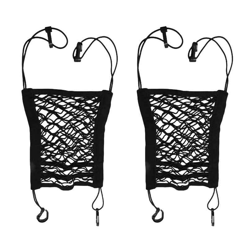 

2 Pieces Of Pet Net Barrier, Dog Cart Net Barrier, Rear Seat Net Storage Bag, Net Barrier With Hook