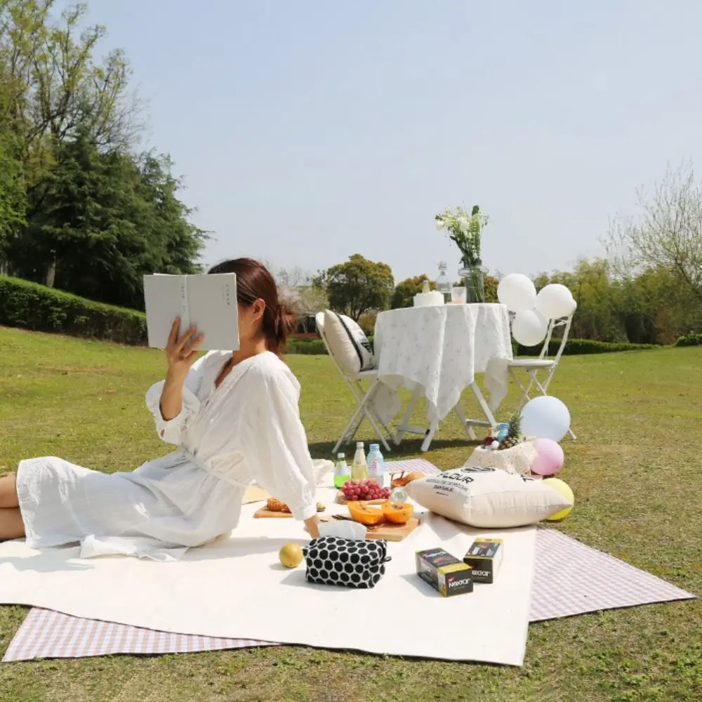 

Picnic Blanket Canvas Portable Picnic Mat Ultralight Beach Blanket Ground Travel Mat Outdoor Mattress Camping Mat