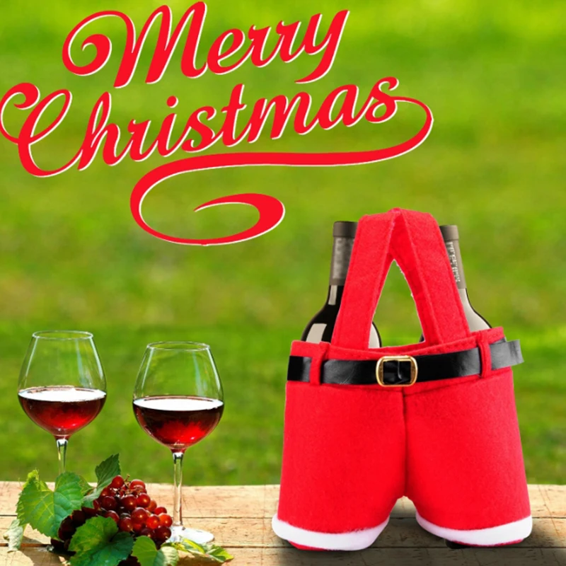 1/3 шт. рождественский подарок держатель для бутылки вина конфеты Санта-Клаус