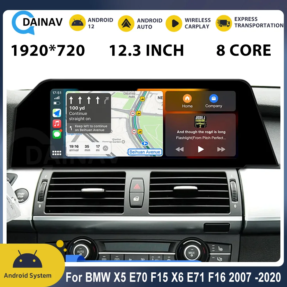 

Android12 Qualcomm Car Stereo For BMW X5 E70 F15 X6 E71 F16 2007 2008 -2020 Multimedia Player Car Radio Auto Video GPS Receiver