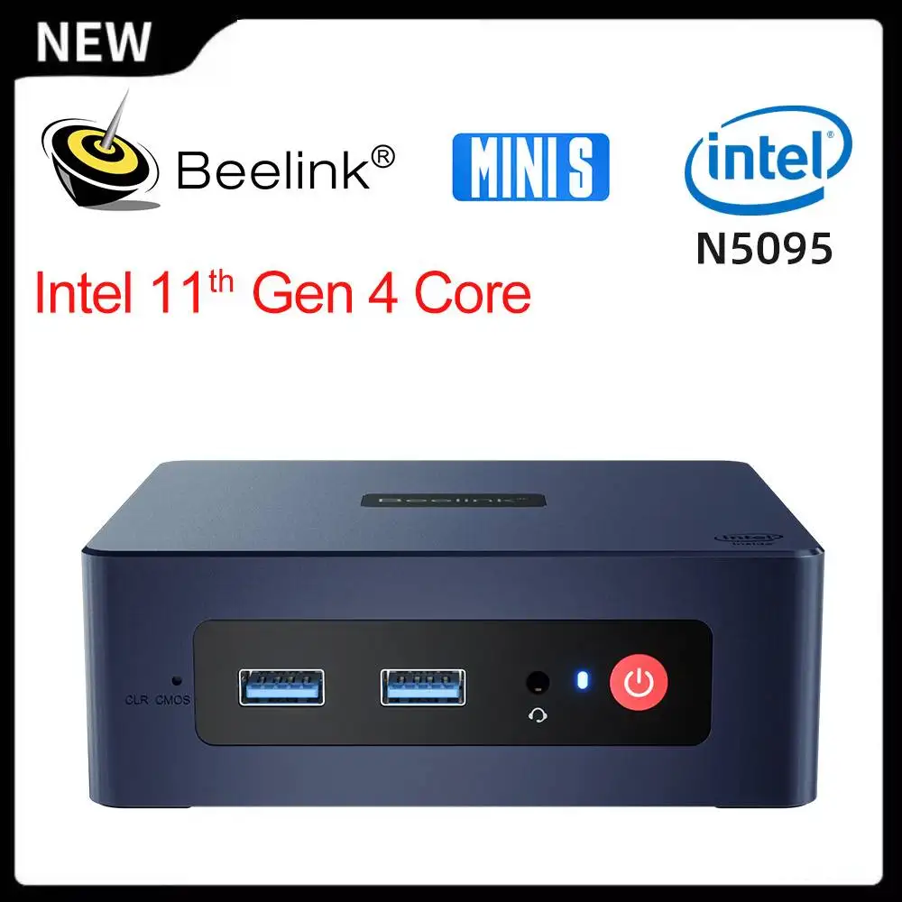 

Beelink Mini S Windows 11 Mini PC Intel 11th Gen Jasper Lake N5095 DDR4 8G 128G 16GB 512GB SSD Dual Wifi BT4.0 1000M LAN Desktop