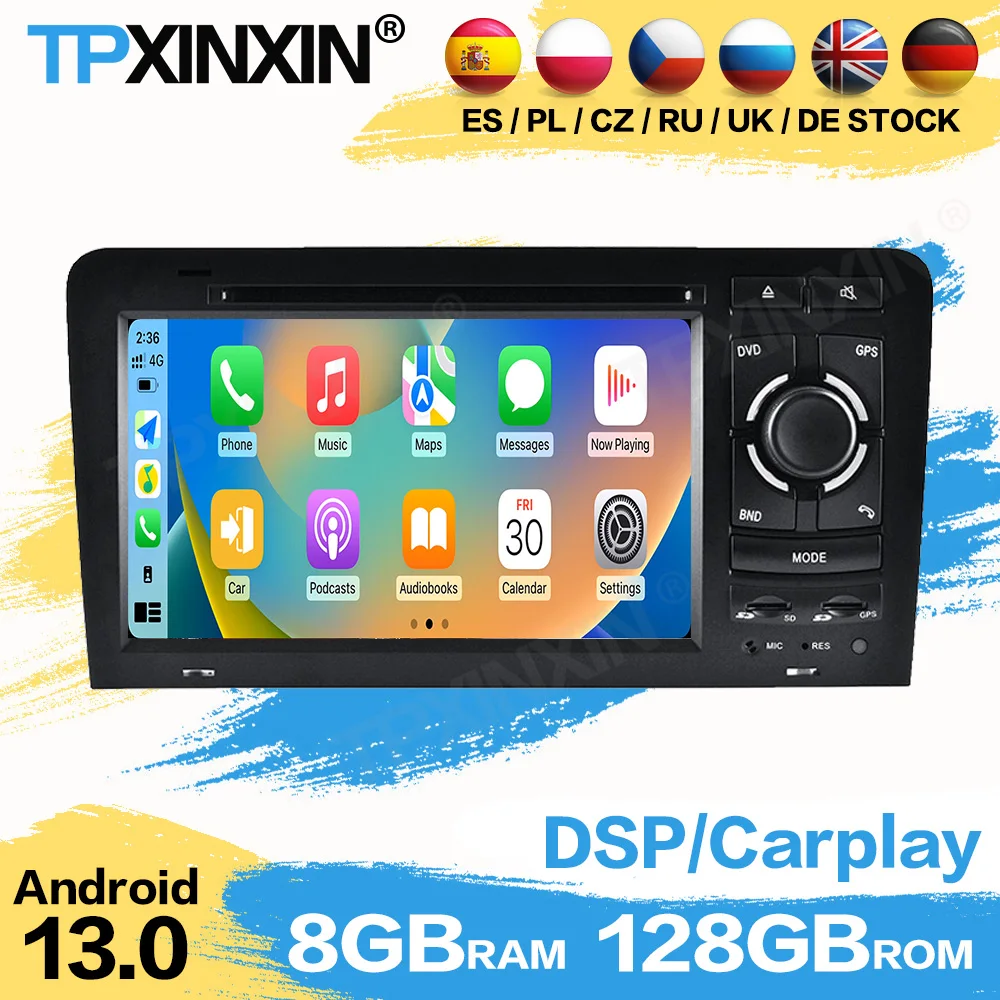 Интеллектуальная система автомобильного радио с экраном Android для Audi A3 2003 2004 2005 2006