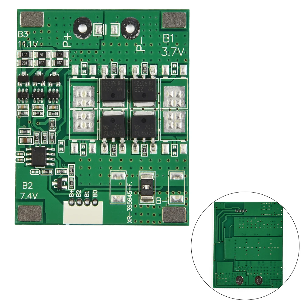 

1PCS BMS 3S 12A 11.1V Lithium Battery Charge Protection Board With Battery Balance Power Tools Batteries Accessoreis
