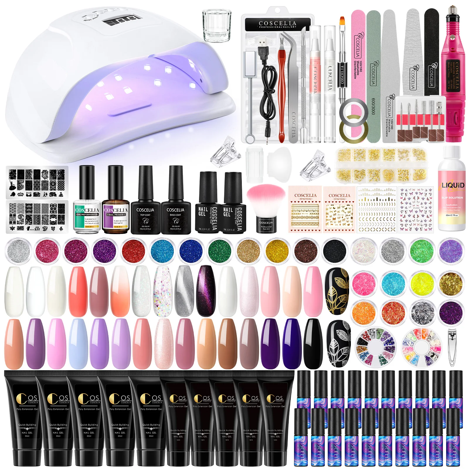 

Manicure Set Gel Nail Kit Professional Set With Electric Nail Drill Soak Off All For Manicure Soak-off Nail Art Tools