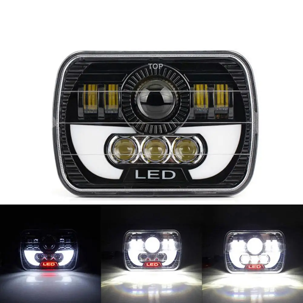 

Car Led Headlights Aluminum Shell 7-inch Head Lamp Far Near Beam Off-road Modification Parts Compatible For Cherokee