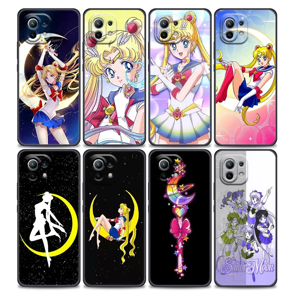 

Cute Cartoon Sailor Moon Japan Anime Phone Case For Xiaomi Mi 11 11T 11X Pro Lite NE 5G 12 POCO X3 F3 M4 NFC Pro Soft Case funda