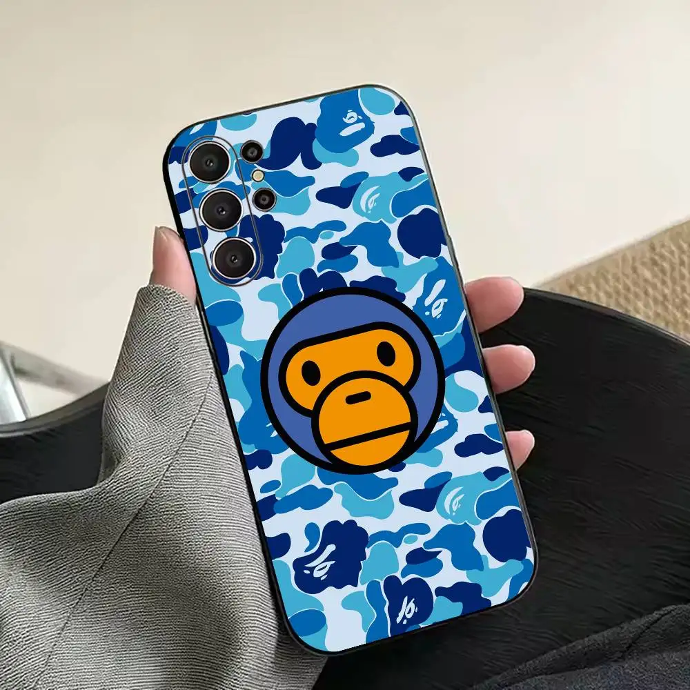 Фото Чехол для телефона Streetwear Monkey Bape, черный, из мягкого силикона, для Samsung Ultra S26, S24, S21, S22, S23, S30, Plus, Lite. №3