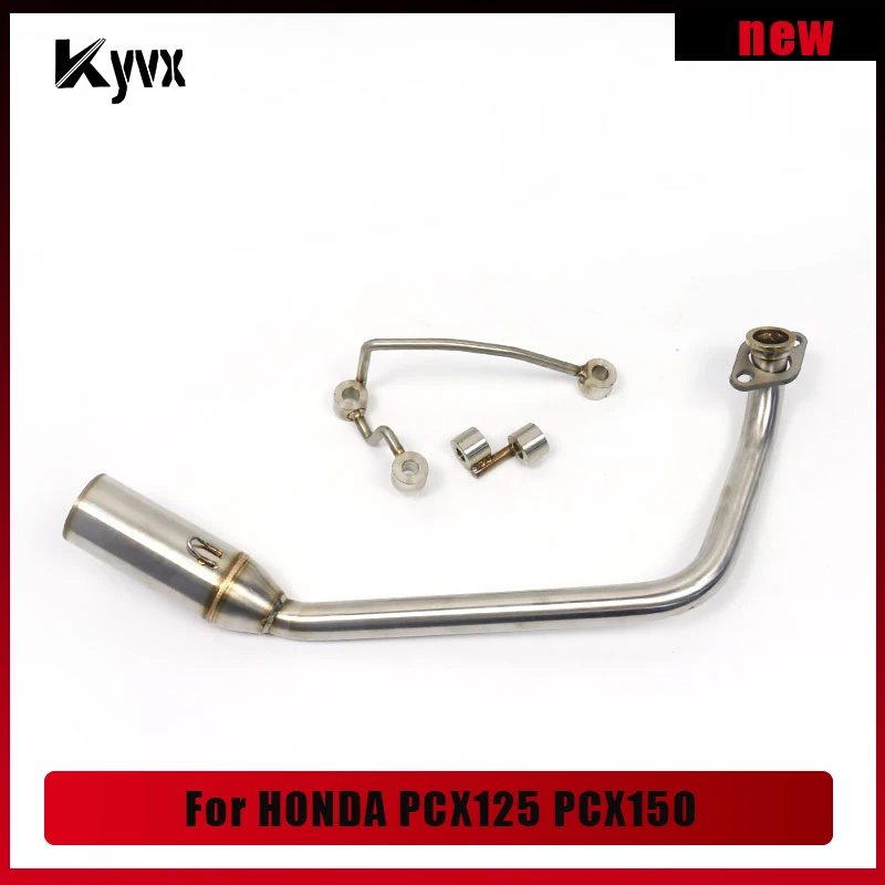 

For HONDA PCX125 PCX150 Motorcycle Exhaust Muffler Middle Link Pipe Modified Header Stainless Steel Tube Without DB Killer