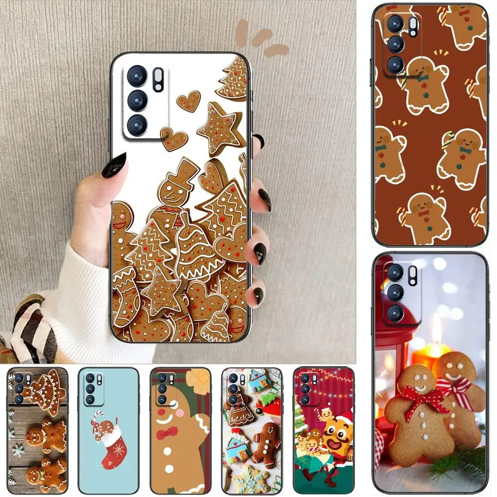 

Cute Gingerbread man Christmas For Realme C3 Case Soft Silicon Back cover OPPO Realme C3 RMX2020 Coque Capa Funda find x3 pro C2