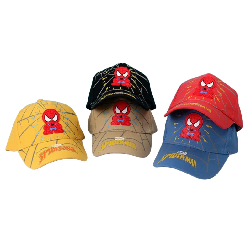 

Marvel Spider-Man Anime Peripheral Cartoon Children's Peaked Cap Baseball Cap Creative Leisure Sunshade Holiday Gift Wholesale