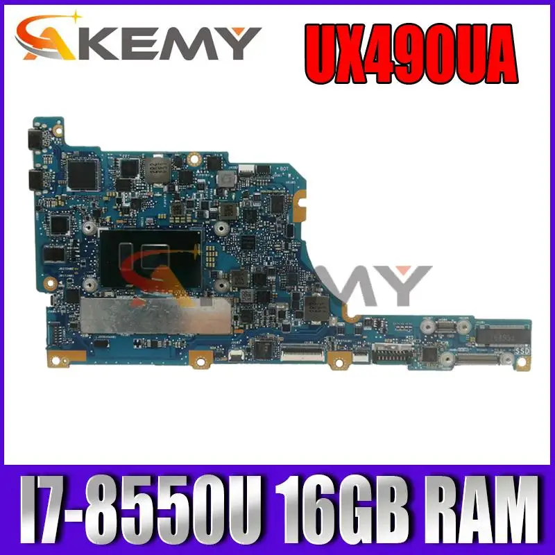 

UX490UA Laptop motherboard FOR ASUS UX490UA Mainboard onboard I7-8550U 16GB RAM test 100% OK