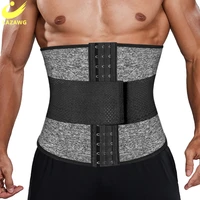 lazawg men waist trainer corset fitness trimmer belt slimming body shaper for weight loss sauna sweat workout fat burner fajas