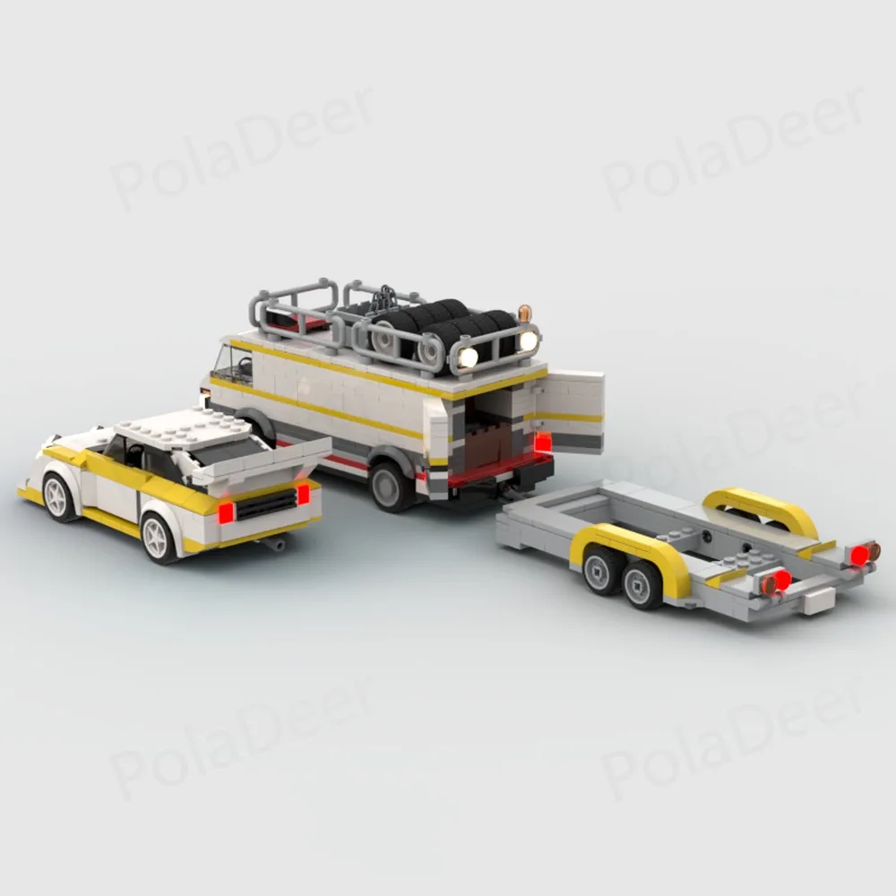 Фото PolaDeer 669 шт. MOC LT45 набор прицепов S1 E2 транспортер строительные блоки сборка модель игрушечный кирпич детские подарки на день рождения 76897 №2