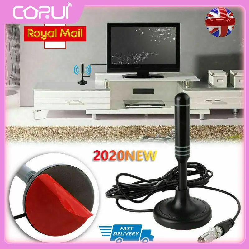 

Indoor Amplified Ultra Hdtv Black Tv Antenna Quick Response Asy To Install Antenna For Dvb-t Tv Hdtv Outdoor Aerial Set Mini 50w