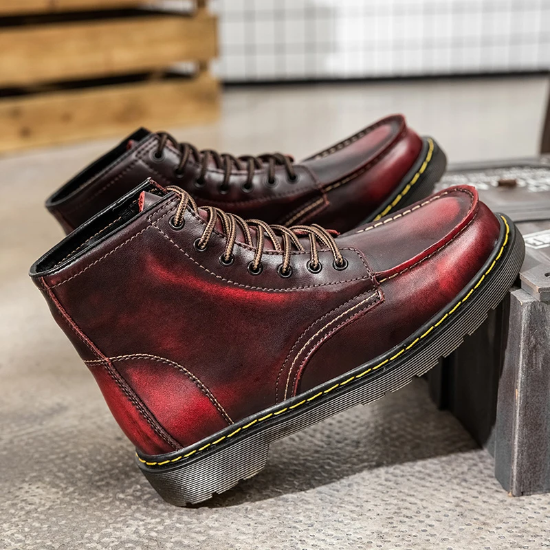 

High-quality Fashion and Comfortable Outdoor High-top Men's Shoes Autumn New Casual Men's Shoes Retro Rubber Non-slip Warm Boots