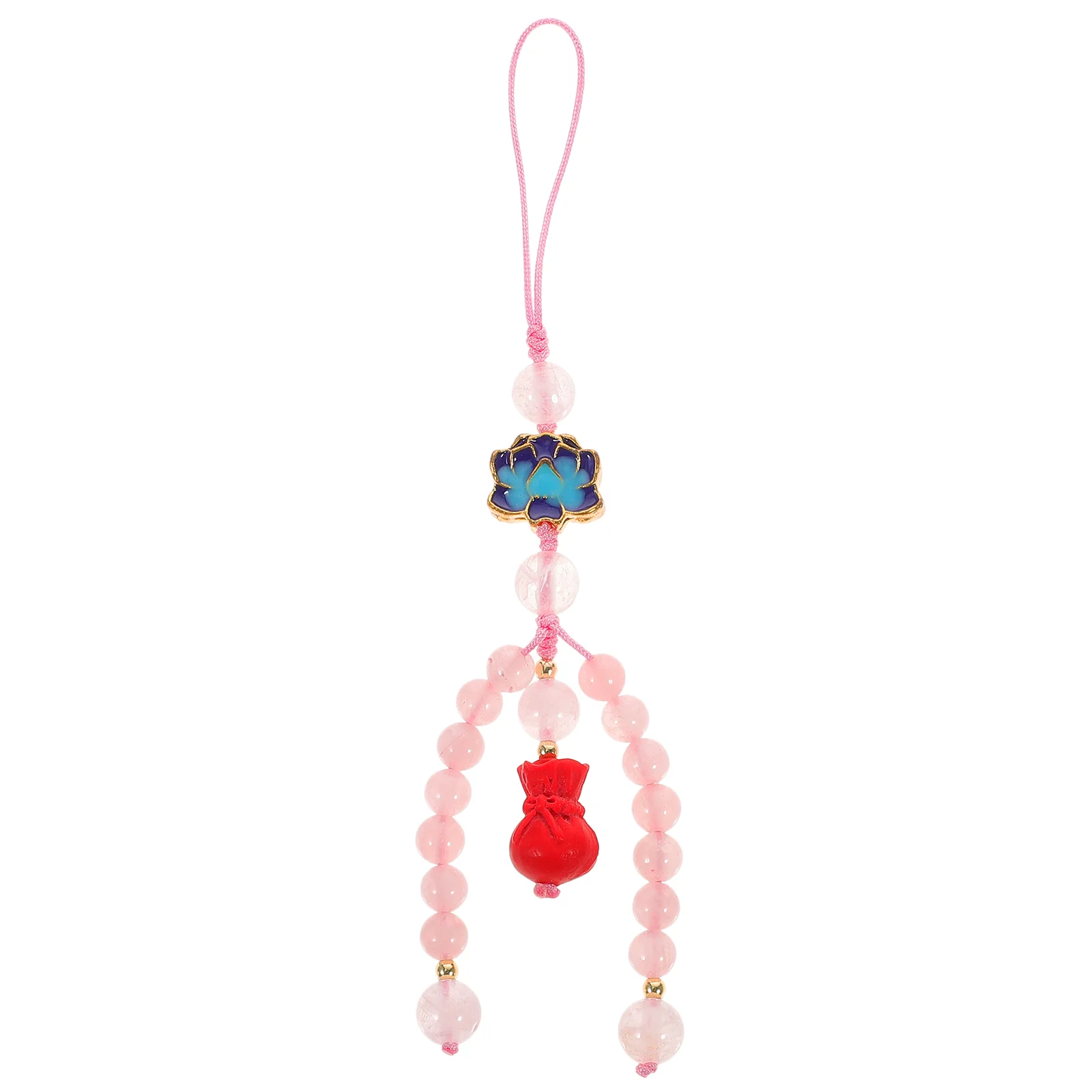 

Keychains Car Keys Chinese Style Strap Charm Pendant Blue Chalcedony Mobile Charms Lanyard Straps