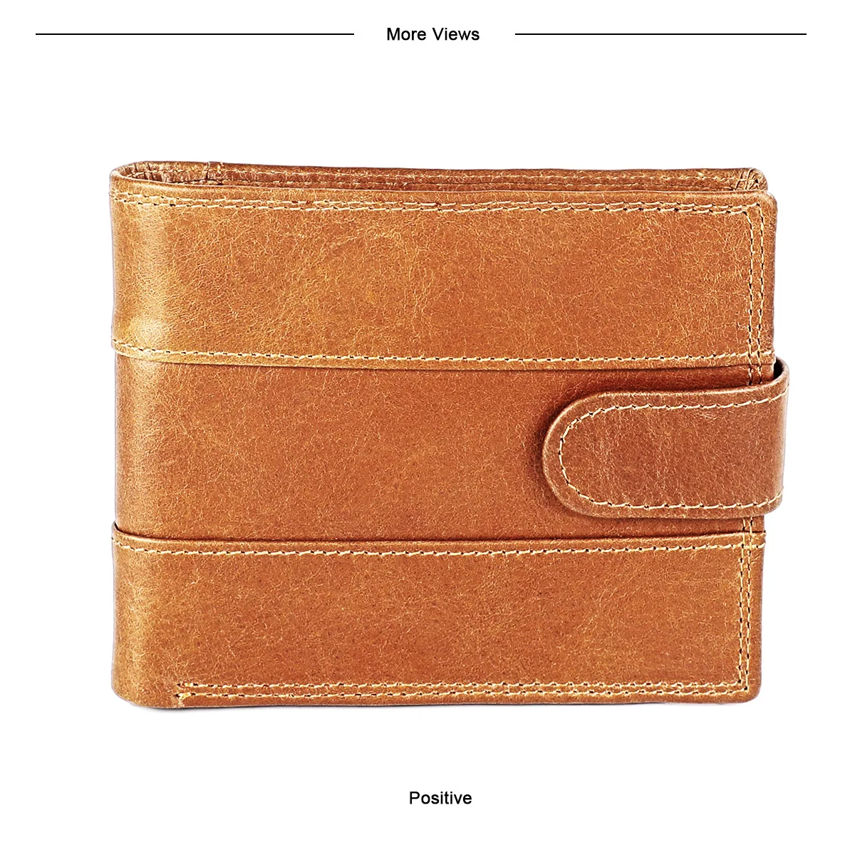 

Men's Wallet Vintage Cow Skin Genuine Leather Wallet for Men RFID Business ID Credit Card Holder Classic Purse Man Money Bag
