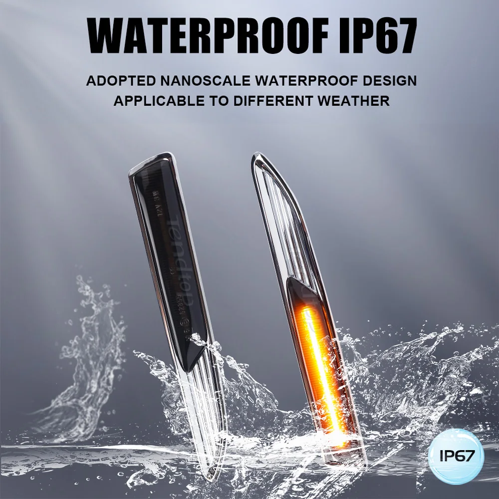 2 шт. светодиодный динамический боковой указатель поворота последовательный