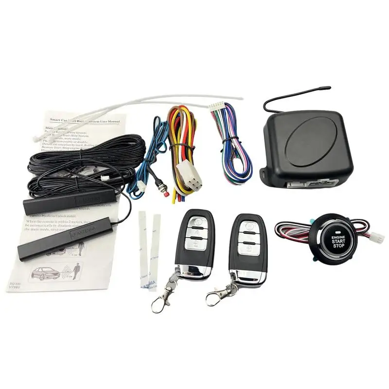

Car Alarm System With Remote Start DC12V Universal Keyless Entry Remote Start With 2 Smart Key Safety Lock For A Simple