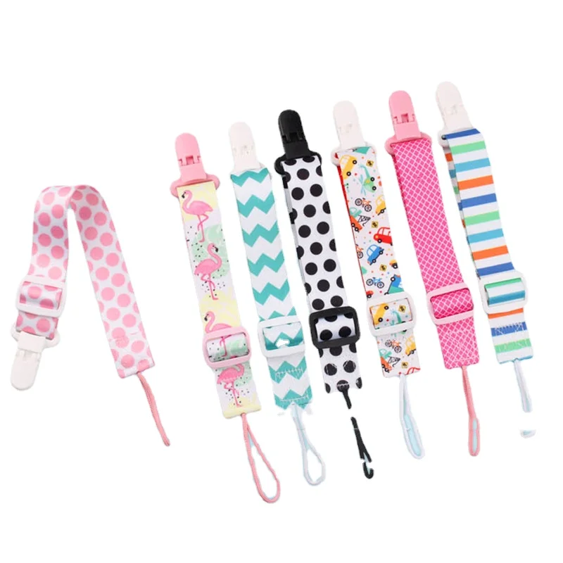 

2.5cm Width Baby Pacifier Leashes Soother Nipples Clips Teether Chain Strap Clip Holder for Infant Baby Cartoon Pacifier Chain