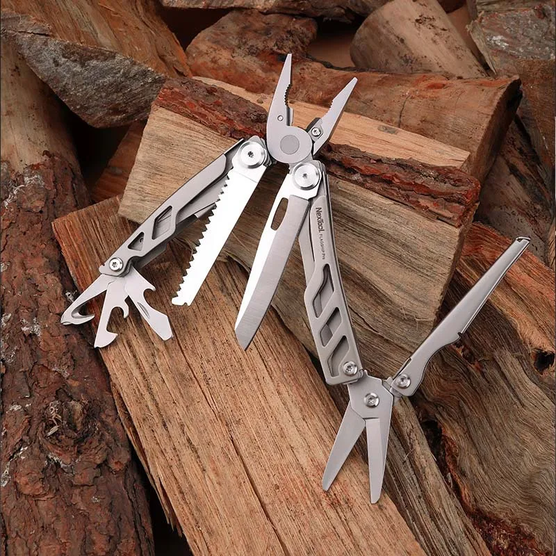 

Kazsng Outdoor Hand Set 16 IN 1 Multi-Tool Pliers Folding Knife Screwdriver Can Opener Survival Electrician Tools Multitool Job