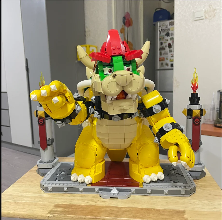 

2022 The Mighty Bowser Compatible 71411 Super Bowser Bros Assembled Building Block Kit Children's Birthday Christmas gift